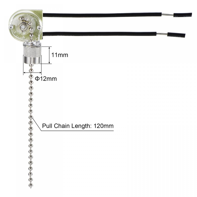 sourcing map Pull Chain Switch On-Off Speed Replacement ZE-109 for