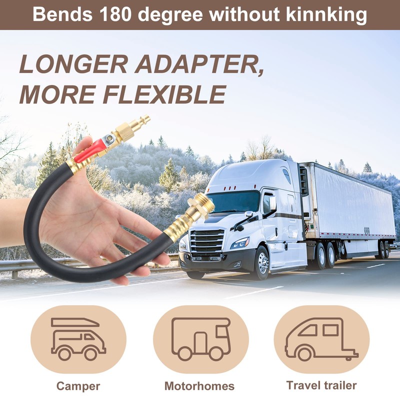 RV Winterizing Kit Winterize Blowout Adapter with Shut Off Valve