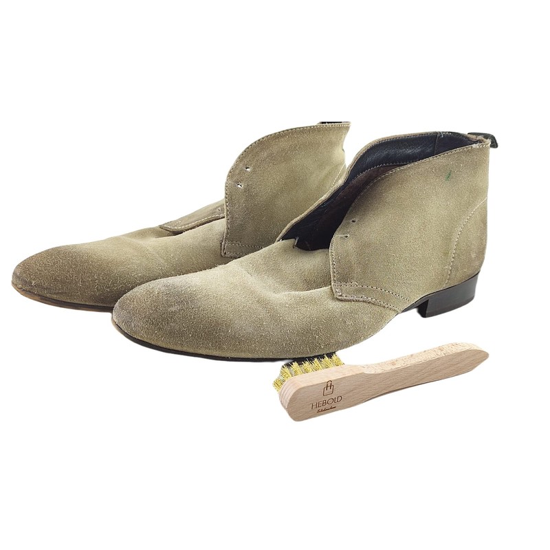Hebold Shoemaking Brass Brush for Sensitive Suede Leather, Nubuck Leather