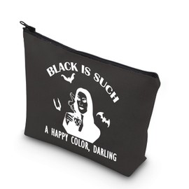 Addams Family Makeup Bag Morticia Addams Dark Forces Zipper Pouch Horror Goth Queens Gift (Darling CA)