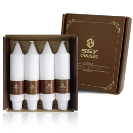 5 Inch Candles White Spell Candles Short Taper Candle Vigil Candle Chime Candles 4 PCS for Religious Candles Faith Prayer and Meditation