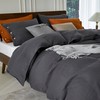 EVERLY100% Pure Linen Duvet Cover Set King Size 104X90Inch 3pcs