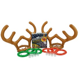 Inflatable Reindeer Antlers Ring Toss Drinking Game - Christmas Party Games - Adult Games