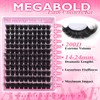 Mega Bold Lash Clusters Kit 14-24mm D-curved Cluster Eyelash Extensions