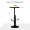 BOKKOLIK Industrial High Pub Table 42" Vintage Bar Dinner Table