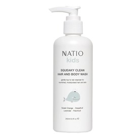 Natio Kids Squeaky Clean Hair & Body Wash 250ml