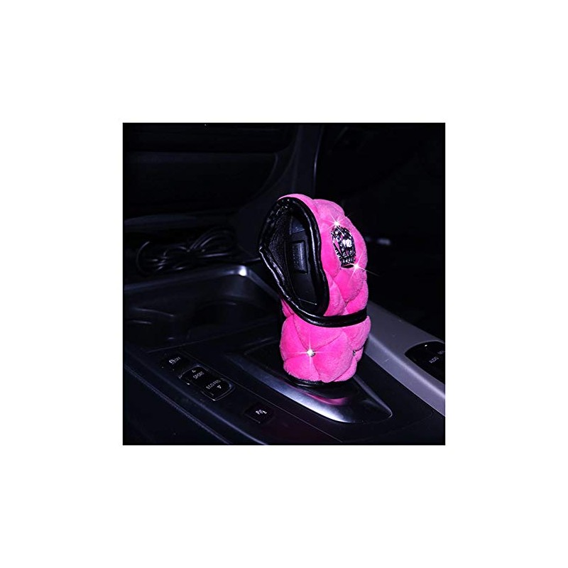 Siyibb Soft Plush Car Gear Shift Cover Crystal Crown Car