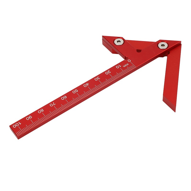 Center Gauge 105mm 45° 90° Aluminum Alloy Line Ruler Measuring