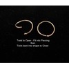 Set of 2 Nose Rings Small and Extra Thin 0.5mm