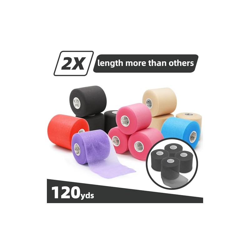 OK TAPE Pre Wrap Tape (4-Rolls) - Athletic Foam Underwrap