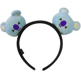 Concept One BT21 Line Friends 3D - Diadema bordada de felpa para mujer, Koya, Talla única