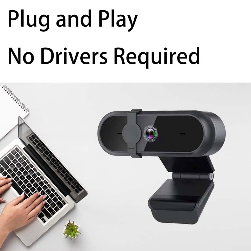 Jinpei Autofocus 4K QHD Webcam with Privacy Cover, Microphone, Web