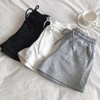 Women's High-Waisted Elastic Band Summer Shorts Daily Shorts White/S