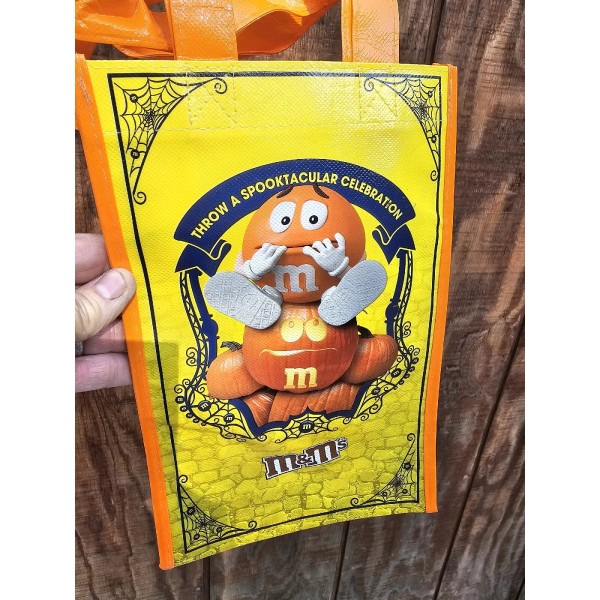 M&Ms REUSABLE TRICK or TREAT BAG ORANGE PUMKIN M&M 2019