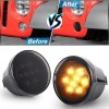 LX-LIGHT Turn Signal Lights Smoke Amber LED for Jeep Wrangler