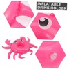 ORFOFE 4pcs Inflatable Drink Holder Cartoon Cup Floats for Pool