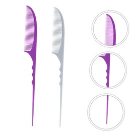 Healeved 2Pcs Hair Combs Hairdressing Combs for Teasing Parting Lightweight Ergonomic Design Suitable for All Hair Salon Hair