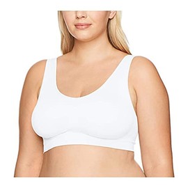Bali One Smooth U Wireless Bra, Seamless No-Bulge Shapewear Bra, Pullover Bralette with No-Roll Underband and No-Dig Straps, White, 3X-Large