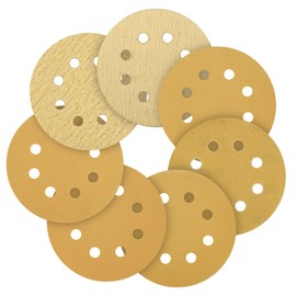 CoCud 100 Pcs 5 Inch Sanding Disc 60/80/120/150/180/220/320/400/600/800 Grit 8 Hole Round Hook and Loop Sandpaper for Random Orbital Sander Automotive Car