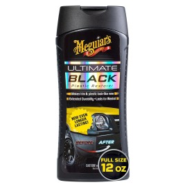 Meguiar's Ultimate Black Plastic Restorer - Enhance Faded Trim with Long-Lasting