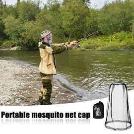 UQTUKO Mosquito Net Head, Pack of 2 Mosquito Net Head with Carry Bag, Mosquito Head Net, Mosquito Protection, Clothing Head Net, Face Mesh, Cap Cover for Outdoor, Camping, Hiking, Fishing