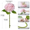 ZYTUYO Pink Hydrangea Artificial Flower 3 PCS 21in Real Touch