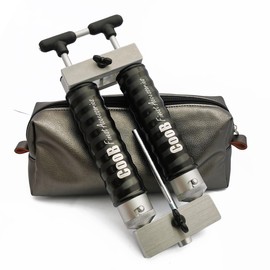 CooB Aluminium Dual Color Hand Kit Injector Mixing Set 2x4 oz for Soft Plastic Fishing Bait Lures Form with Locking Nozzle