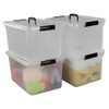 Begale 17.5 Quart Plastic Large Storage Container, Clear Latch Bin