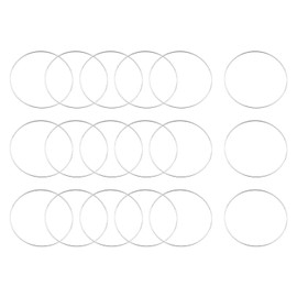 MECCANIXITY Round Earring Beading Hoop Rings, Open Bezel Linking Ring 40mm/ 1.58" Silver Earring Finding Link Ring for Jewelry Making, Pack of 40