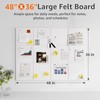 Uoisaiko Felt Cork Board for Wall: Extra Large White Bulletin