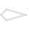 Teardrop Clear Glass Bevel 5 inches Long- Pack of 5