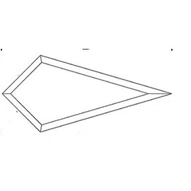 Teardrop Clear Glass Bevel 5 inches Long- Pack of 5 BVT04