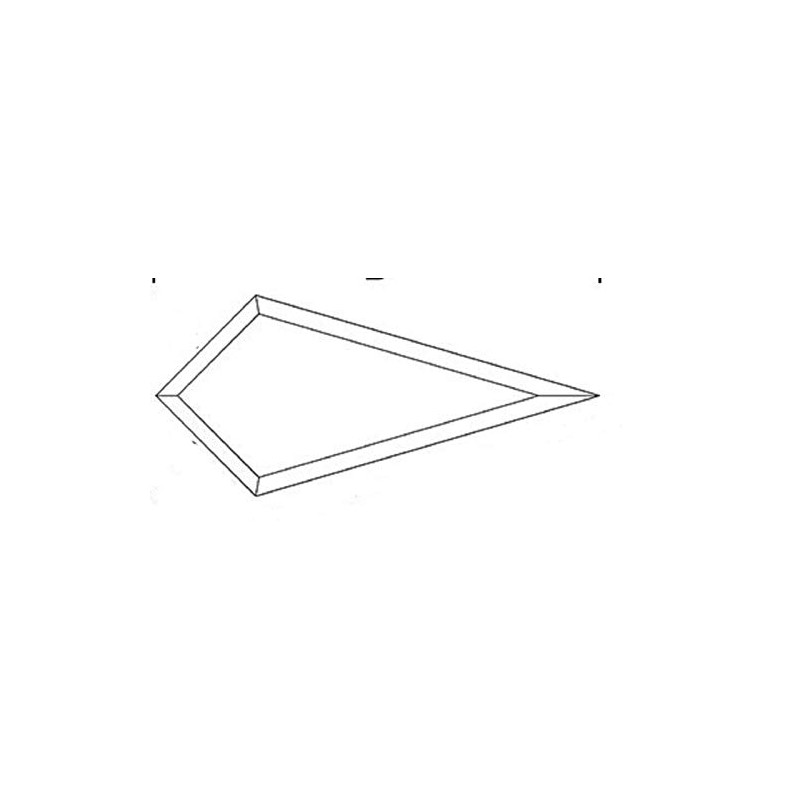 Teardrop Clear Glass Bevel 5 inches Long- Pack of 5
