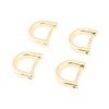 Healifty 4 Pieces Alloy D Ring Setting Bag Ring Semicircular