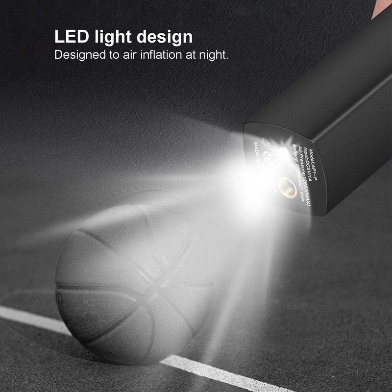 Electric Ball Pump Portable Lightweight Auto Inflate Stop Air Pump