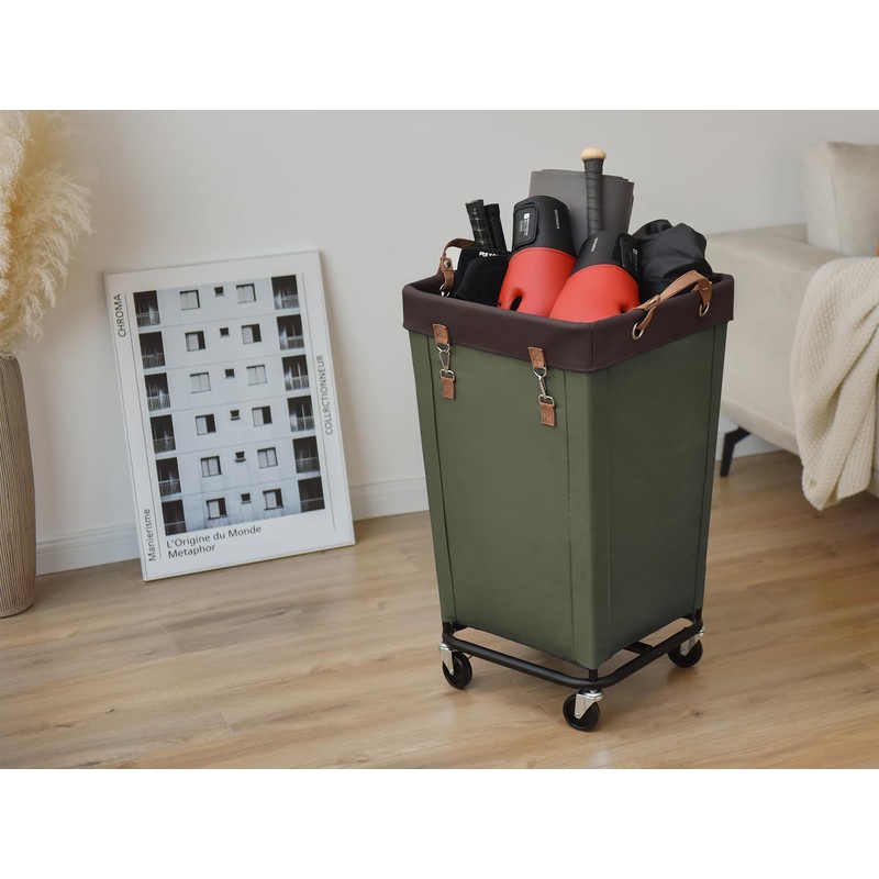 StorageWorks 160L Laundry Basket with Wheels, Large Rolling Hampers for