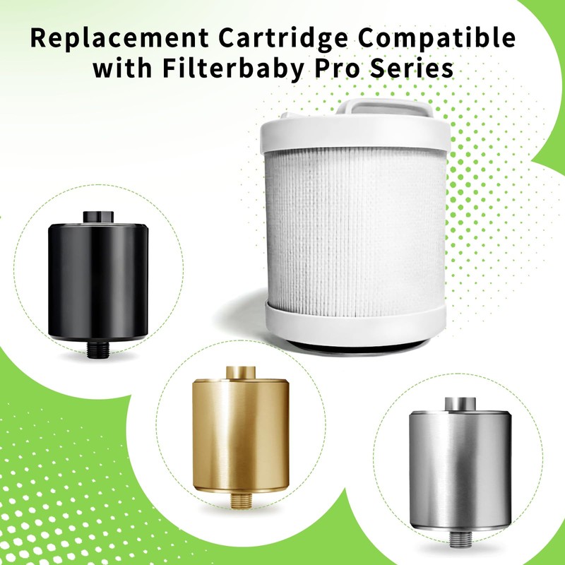 Replacement Shower Cartridge Compatible with Filterbaby Pro Series