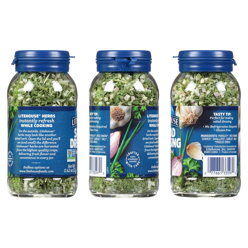 Litehouse Freeze-Dried Fiery Salad Bundle, (Salad Dressing Blend, Jalapeno), 2-Pack