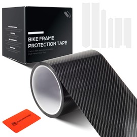 CNCLOL Bicycle Frame Protection Film, Bicycle Paint Protection Film, 3 m (0.5 mm x 4 x 118) Carbon Fibre Pattern, Bicycle Frame Protective Film for Mountain Bike/Road Bike/Gravel/Trail/Freeride/ebike