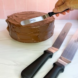 Ateco Ultra Offset Espátula cónica con hoja de acero inoxidable de 10 cm x 1,9 cm, mango de plástico, apta para lavavajillas