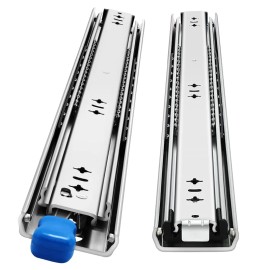 YENUO Heavy Duty Industrial Design Cold Rolled Steel Drawer Slides 12-60 Inch Full Extension Side Mount Ball Bearing Lock 120kgsize: 32in(800mm), color: With Lock