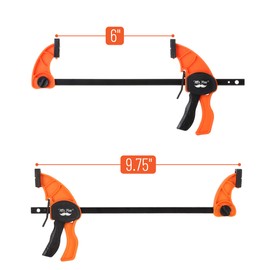 Mr. Pen- Bar Clamps for Woodworking, 6", 2 Pack, Orange, Quick Grip Clamps for Woodworking