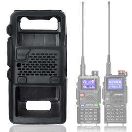 Ham Radio AR-5RM Rubber Soft Case Walkie Talkie Protective Cover Rubber Soft Case Pouch Balck Compatible with baofeng 5RM K5 Plus UV-5G Plus BF-F8HP PRO Two Way Radio Protective Silicone Case Bag