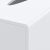 HIIMIEI Acrylic Tissue Box Cover White Tissue Holder Napkin Dispenser