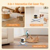 Nobleza 3-in-1 Cat Laser Toy with Feather Trackball, Rechargeable Pet