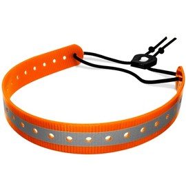 Replacement 1" Reflective Biothane Bungee Dog Collar Strap Orange - Compatible with E-Collar and Dogtra Remote Training Collars, Adjustable for All Dog Neck Sizes - Wheel Lock Secure - Made in The USA