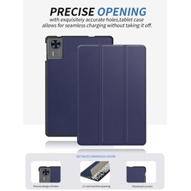 Case for DOOGEE T36 Tablets 12 inch, yystao Slim Stand Tri-Fold Hard Protective Case Cover Compatible with DOOGEE Tablet T36, Shockproof & Dustproof, Blue