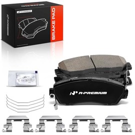 A-Premium Juego de pastillas de freno de disco cerámicas delanteras compatibles con modelos selectos de Honda, Acura y Subaru - CR-V, Civic, Odyssey, RDX, Accord Crosstour, Crosstour, Passport, Legacy