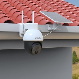 TIUIHU Gutter Mount for AOSU 3K/5MP Security Camera Outdoor Wireless（C9E2CA11(AOSU C9S） and AOSU Solar Security Camera Wireless Outdoor with Panoramic PTZ-2K/3MP（AOSU C9L）