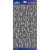 Sticko Small Sticker Alpha-Mural Script-White-Glitter (52 Pieces) 52-90109